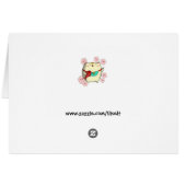 Cute Round Maneki Neko Cat Cards (Back Horizontal)