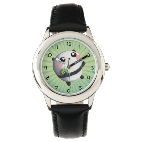 Cute Round Panda Watch