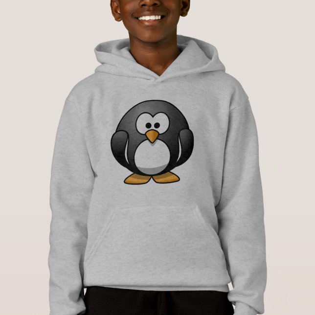 Cute Round Penguin Designs Hoodie (Front)