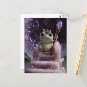 Cute Royal Frog in a Crystal Palace Postcard