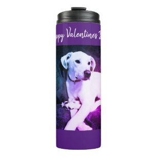 Cute Royal White Dog Purple Lovers Unique Classy Thermal Tumbler