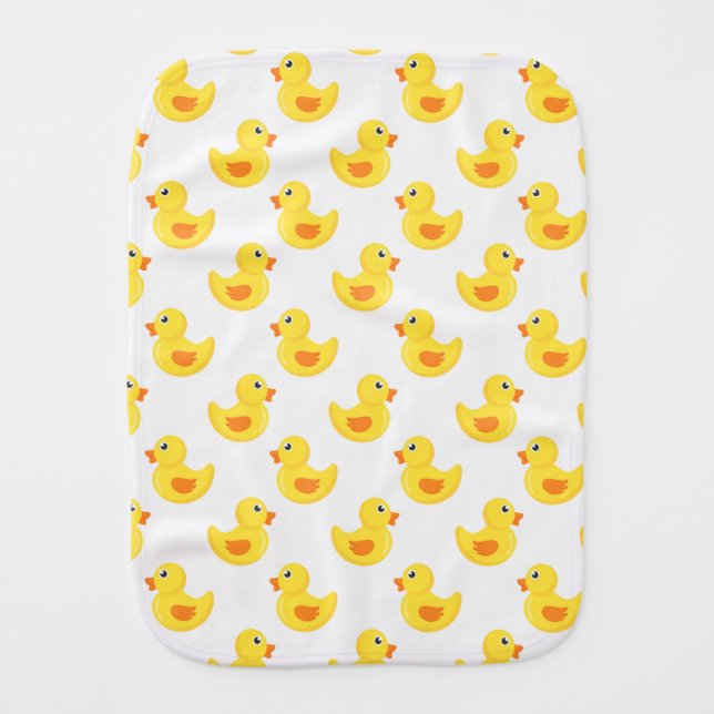 Cute Rubber Duck Baby  Baby Burp Cloth (Front)
