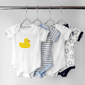 Cute Rubber Duck Baby Bodysuit by beckynimoy at Zazzle