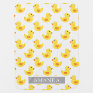 Cute Rubber Duck Baby Receiving Blanket