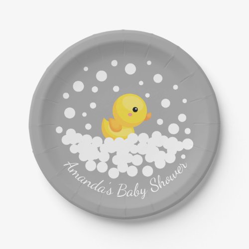 Cute Rubber Duck  Baby Shower 7 Plate