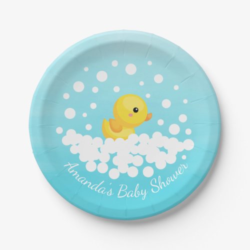 Cute Rubber Duck  Baby Shower 7 Plate