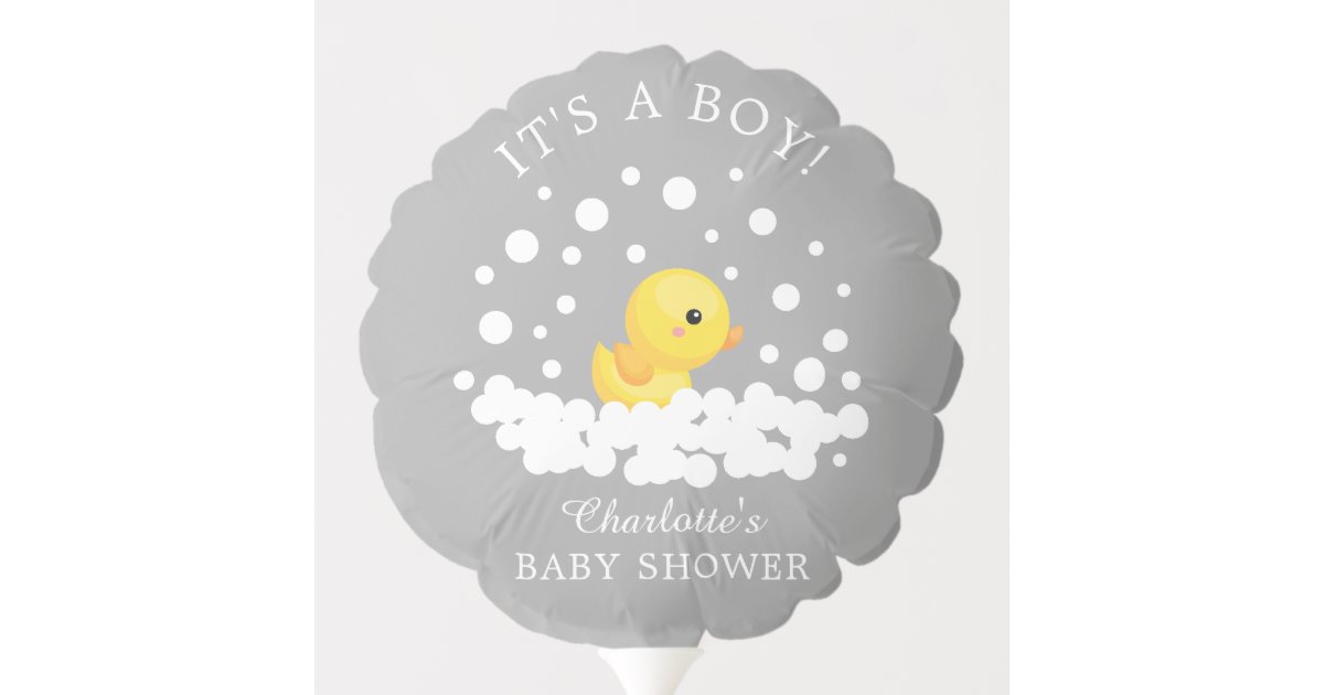 LoonBalloon It's A BOY Blue Duck Balloons - 2 Pack 18" Mylar Rubber Ducky Baby Shower Decor