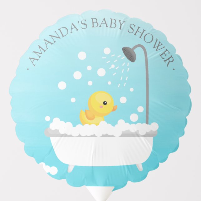 Cute Rubber Duck Baby Shower Balloon (Front)