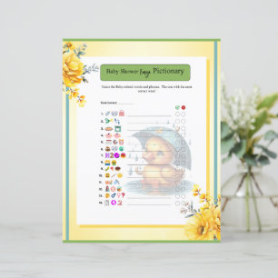 Cute Rubber Duck Baby Shower Emoji Game