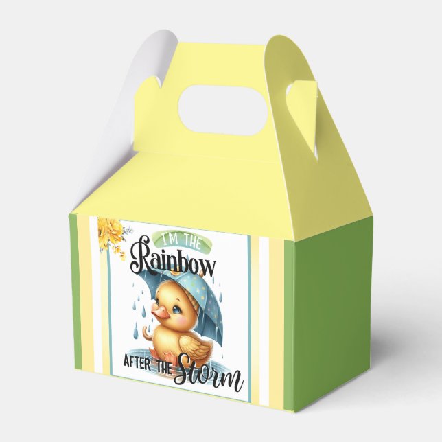 Cute Rubber Duck  Baby Shower  Favor Boxes (Front Side)