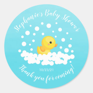 Cute Rubber Duck Baby Shower Favor Sticker