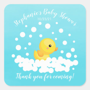 Cute Rubber Duck Baby Shower Favor Sticker