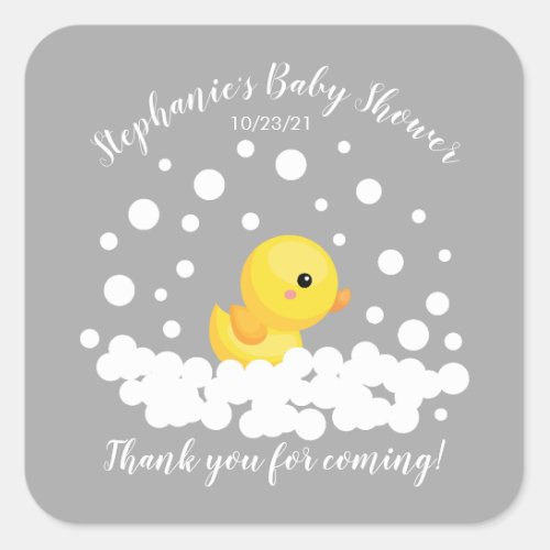 Cute Rubber Duck Baby Shower Favor Sticker