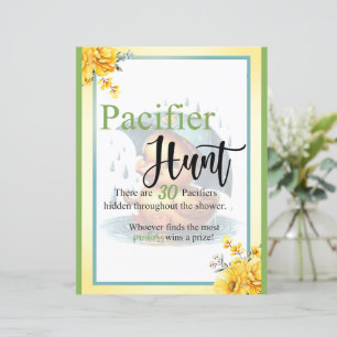 Cute Rubber Duck Baby Shower Pacifier Hunt Game