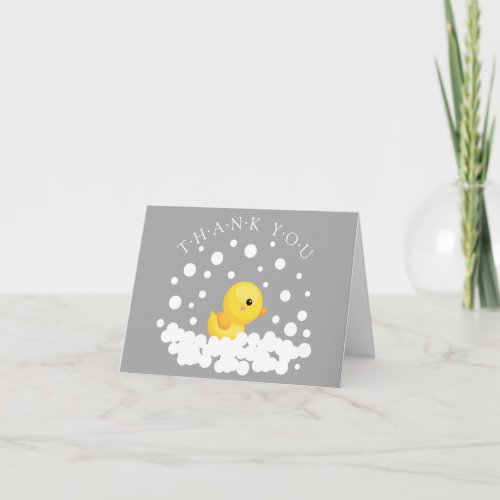Cute Rubber Duck Baby Shower Thank You Note