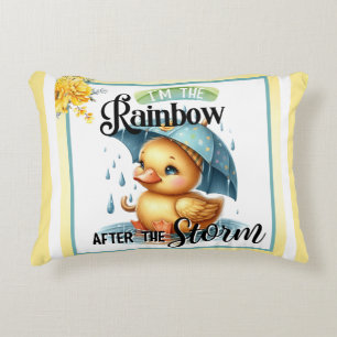 Cute Rubber Duck  Baby Shower Throw Pillow 