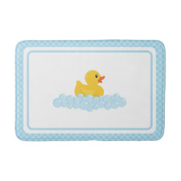 Cute Rubber Duck &amp; Bubbles  Bath Mat
