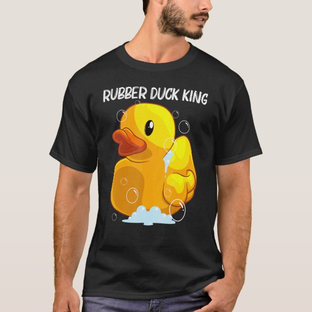 Cute Rubber Duck For Men Boys Dad Rubber Duckie T-Shirt (Front)
