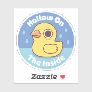 Cute Rubber Duck Hollow On The Inside Funny Sad Sticker