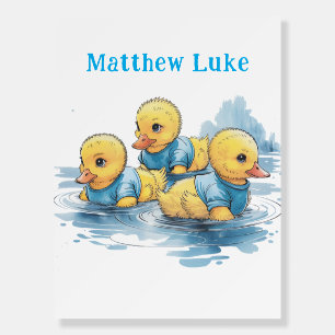 Cute Rubber Duck in Blue Clothing Custom Foam Board