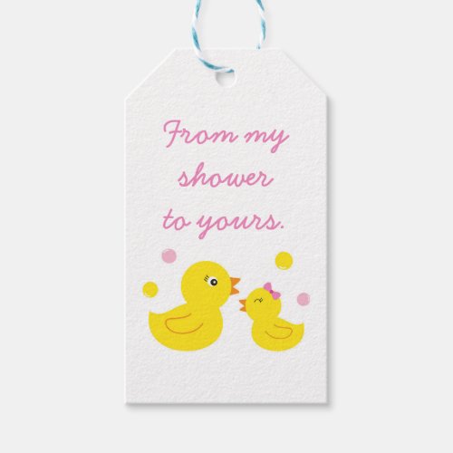 Cute Rubber Duck Party Favor Tags