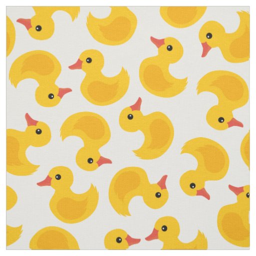 Cute rubber duck pattern fabric | Zazzle