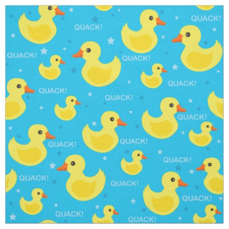 Black rubber duck pattern fabric | Zazzle