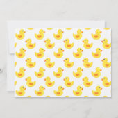 Cute Rubber Duck Shower Baby Invitation (Back)