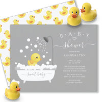 Cute Rubber Duck Shower Baby Invitation