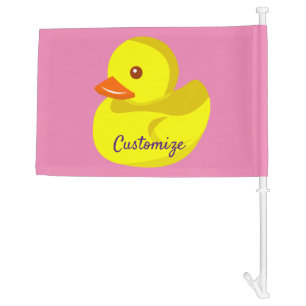 Cute Rubber Duck Thunder_Cove Car Flag