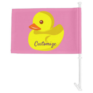 Cute Rubber Duck Thunder_Cove Car Flag
