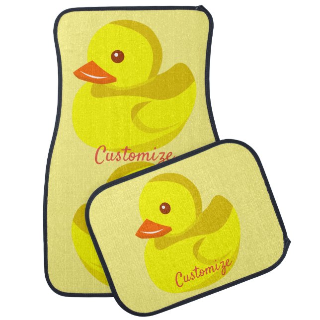 Cute Rubber Duck Thunder_Cove Car Floor Mat (Set)