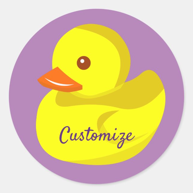Cute Rubber Duck Thunder_Cove  Classic Round Sticker (Front)