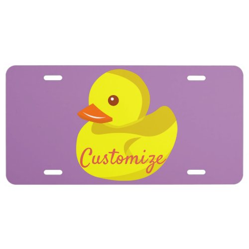 Cute Rubber Duck Thunder_Cove License Plate