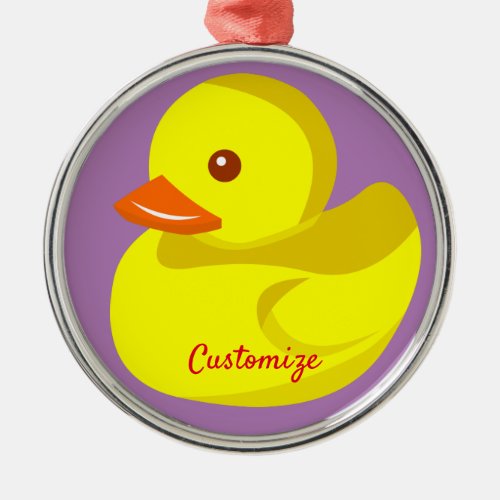 Cute Rubber Duck Thunder_Cove Metal Ornament