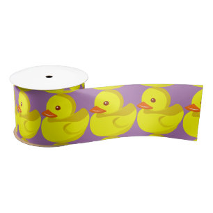 Cute Rubber Duck Thunder_Cove Satin Ribbon