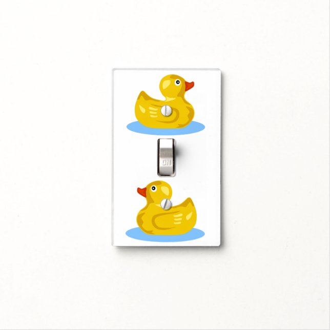 Cute Rubber Ducks Animals Kids Baby Shower Light Switch Cover (In Situ)