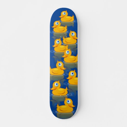 Cute Rubber Ducks Looking At You Skateboard