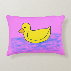 Cute Rubber Ducky Accent Pillow