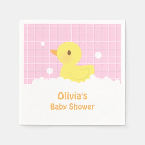 Cute Rubber Ducky Baby Shower Party Supplies Napkins