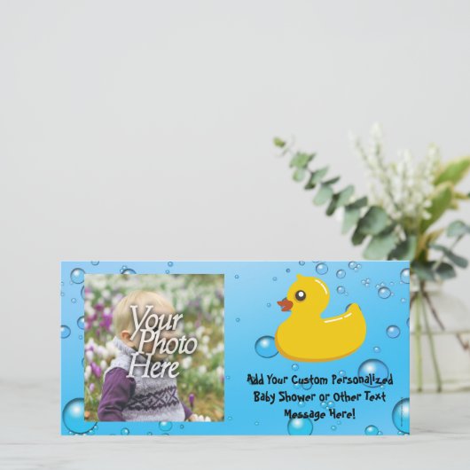 Cute Rubber Ducky/Blue Bubbles (Standing Front)