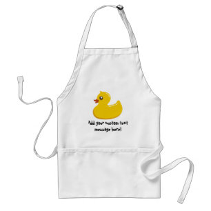 Cute Rubber Ducky/Blue Bubbles Adult Apron
