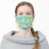 Cute Rubber Ducky Duck Print Adult Cloth Face Mask (Worn)