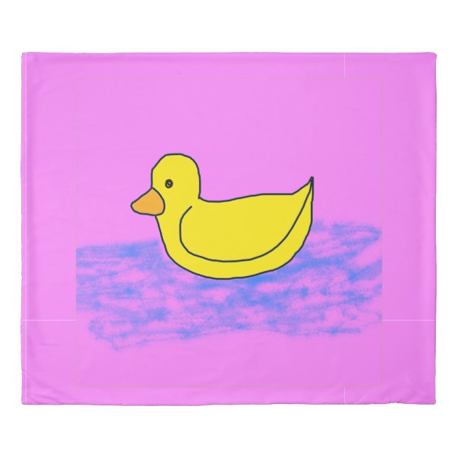 Cute Rubber Ducky  Duvet Cover (Front)