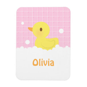 Cute Rubber Ducky in Shower For Girls Magnet