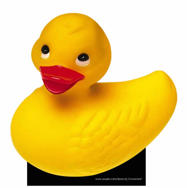 Cute Rubber Ducky on pedestal Cutout (Front)
