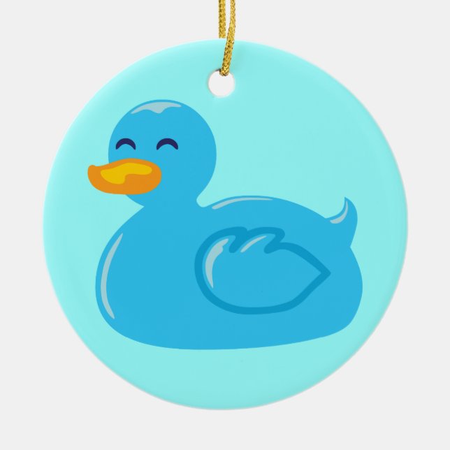 Cute Rubberducky Ceramic Ornament (Front)