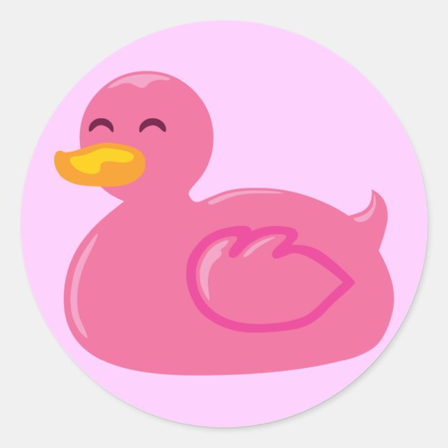 Cute Rubberducky Classic Round Sticker (Front)