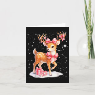 Cute Rudolph Nk Coquette Pajamas Christmas Xmas Gi Card