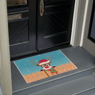 Cute Rudolph The Red Nose Reindeer   Doormat